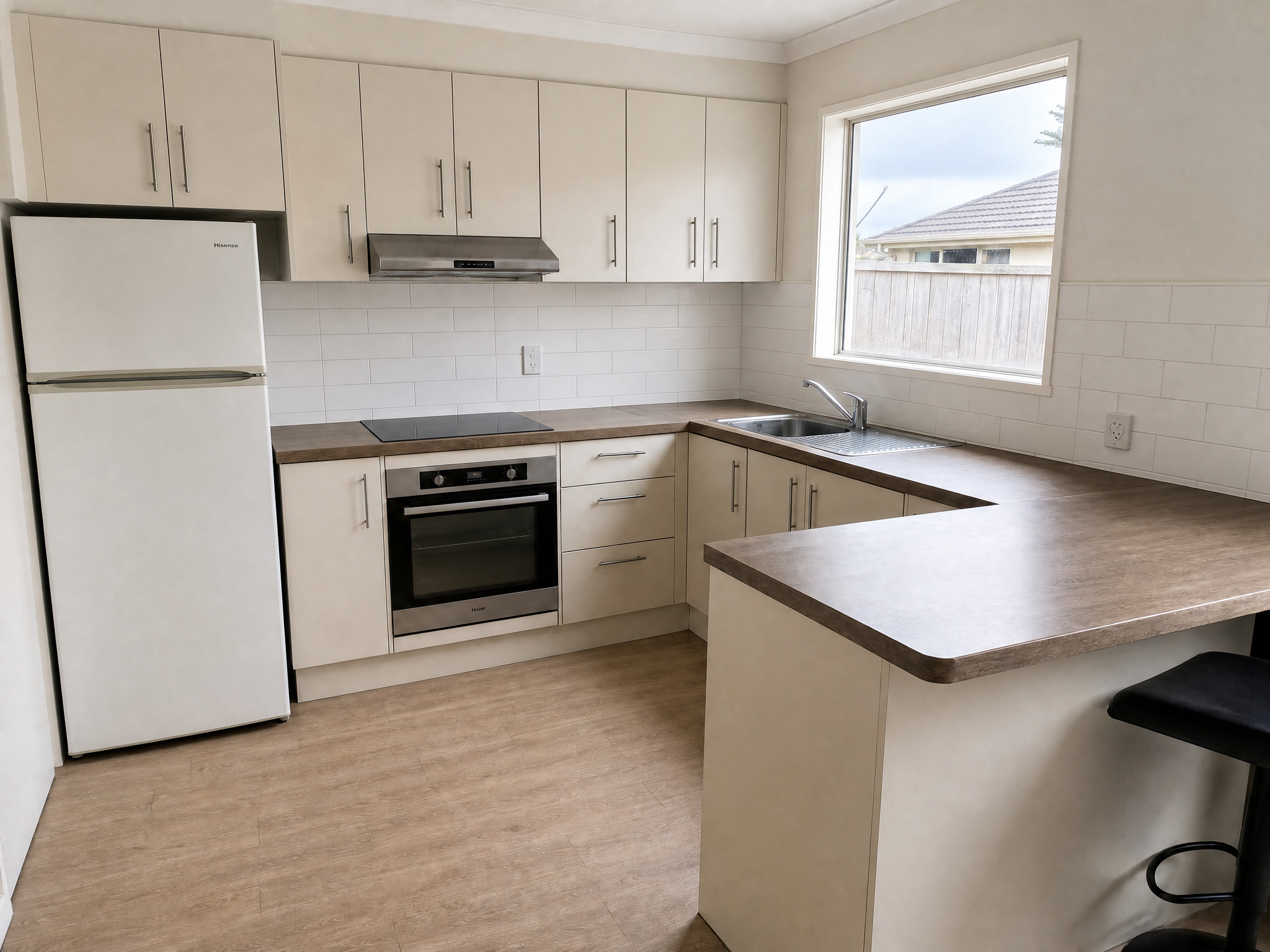 Kitchen after 2-hour joinery session — clean, refreshed and tidy