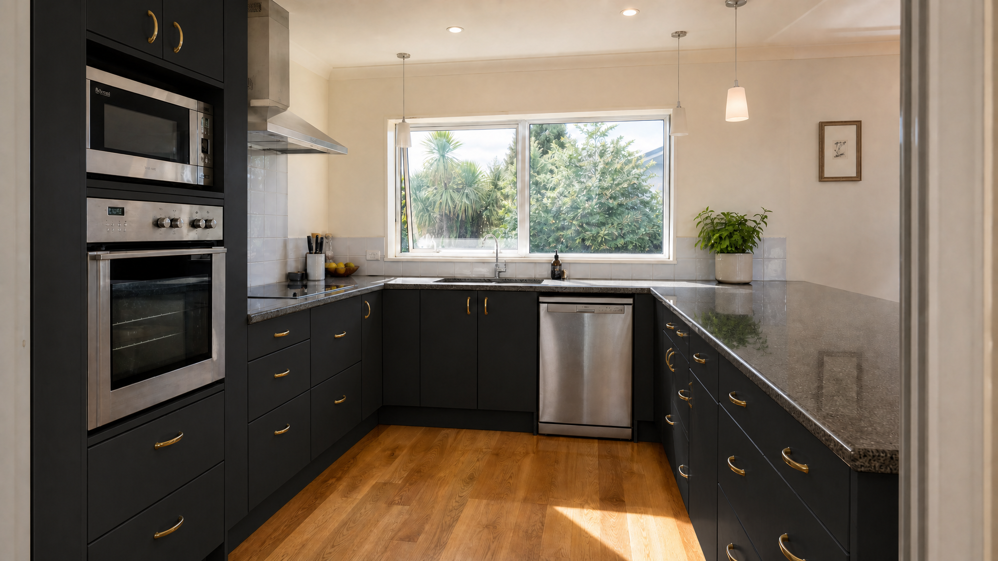 Kitchen with Matte Black doors